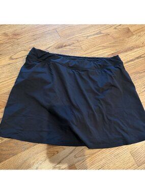 LANDS END WOMENS BLACK SWIM SKORT SKIRT SIZE 12